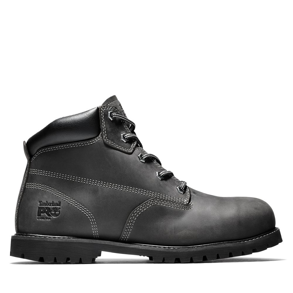 Timberland Mens Work Boots PRO® Gritstone Steel Toe - Black - India CT0359216